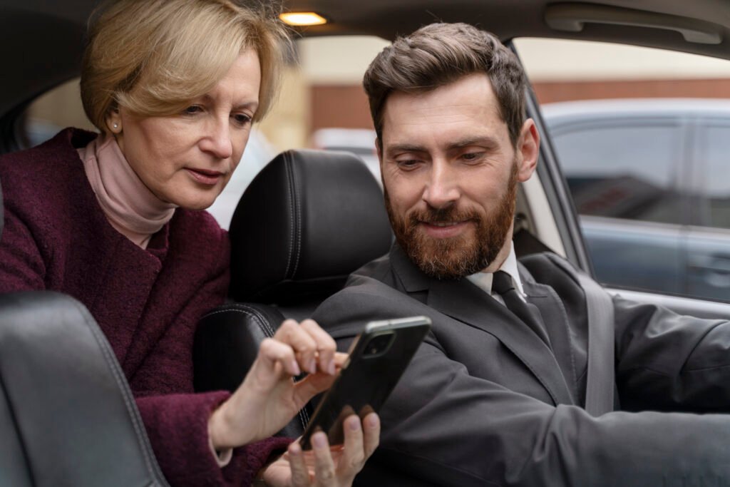 a person and person looking at a phone